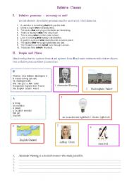 English Worksheet: Relative Clause Exercises