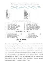 English Worksheet: Mix exercises