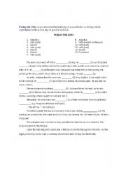 English Worksheet: Friday the 13th Mad Lib