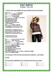 English Worksheet: Past Simple - song