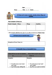 English worksheet: Nouns