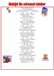 English Worksheet: Rudolph the red-nosed reindeer