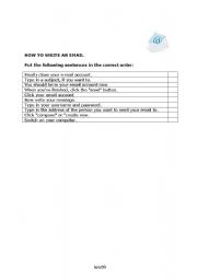 English worksheet: How to write an email