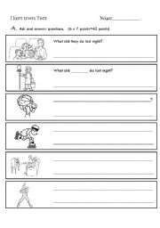 English worksheet: Past tense test