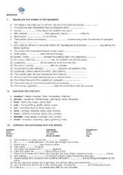 English Worksheet: Weather - vocabulary, word building, fill-in, writing