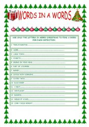 English Worksheet: CHRISTMAS GAME