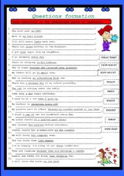 English Worksheet: Question formation