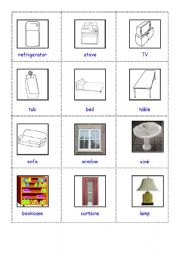 English worksheet: house objects