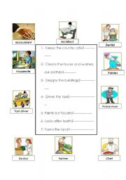 English worksheet: Jobs and professions