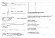 English Worksheet: asking for way and describing way