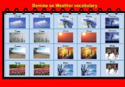 English Worksheet: Weather domino