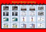 English Worksheet: Weather domino