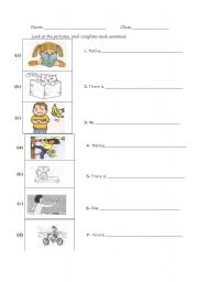 English Worksheet: write a sentence 1