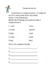 English Worksheet: compound word