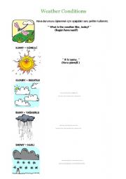 English Worksheet: weather condations