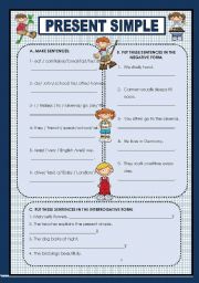 English Worksheet: PRESENT SIMPLE - PRACTICE