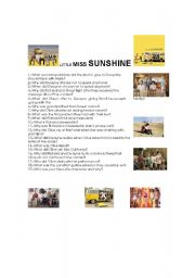 English Worksheet: Little Miss Sunshine