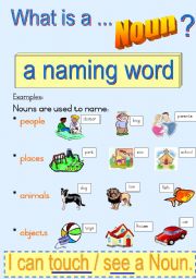English Worksheet: What is a .....  NOUN?    Fully Editable Poster