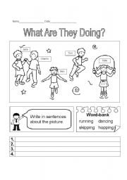 English Worksheet: Present Continuous ws