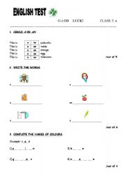 English worksheet: Test