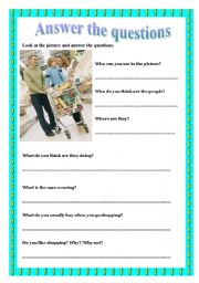 English worksheet: Answer the questions