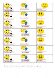 English Worksheet: reawrding stickers