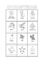 English Worksheet: `picture dictionary christmas