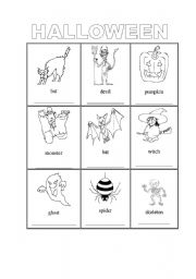 English worksheet: picture dictionary halloween