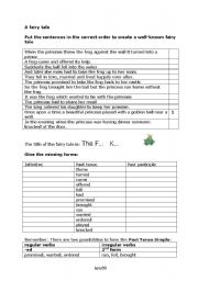 English worksheet: A fairy tale