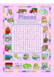 Places wordsearch