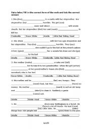 English Worksheet: Fairy tales/ Past simple