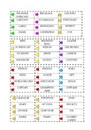 English Worksheet: ++FIND THE RIGHT WORD++ - Definition game, ADDITIONAL CARDS