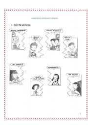 English Worksheet: Greeting/Introductions