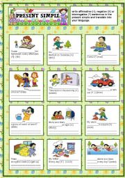 English Worksheet: Present simple