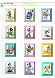 English Worksheet: CARDS AND TOKENS-WHAT ARE THEY DOING ? GAME-2