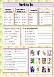 English Worksheet: Verb to be 