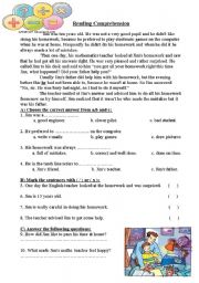 English Worksheet: Jims Homework