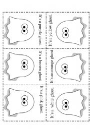 English Worksheet: Part 2 Mini Book My colourful ghosts