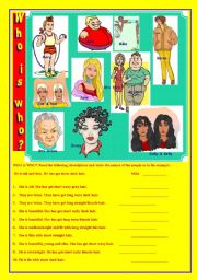 English Worksheet: Who is who??
