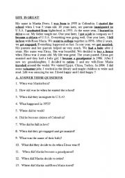 English Worksheet: LIFE EVENTS AND OFFICIAL DOCUMENTS BASED ON THE BOOK 