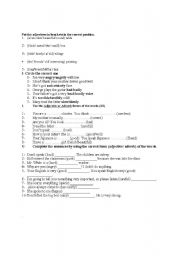 English Worksheet: adjectives and adverbs