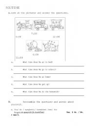 English Worksheet: My Day