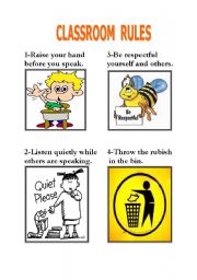 English Worksheet: classroom rules