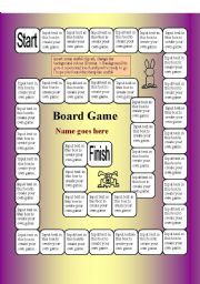 English Worksheet: Board Game Template (39 squares) - MAKE YOUR OWN GAME
