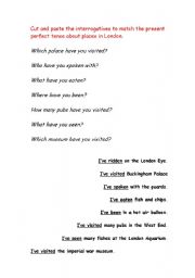 English worksheet: present perfect (visiting London)