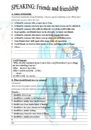 English Worksheet: Friends and friendship
