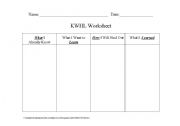 English Worksheet: Knowledge Worksheet