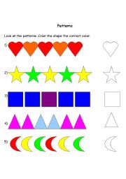 English worksheet: Pattern