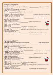 English Worksheet: grammar quiz