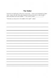 English Worksheet: Creative Writing set-up - The Late Night Visitor